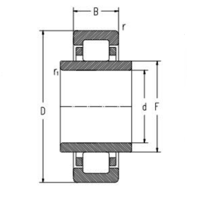 NJP3226X1K1 Cilindrische rollager